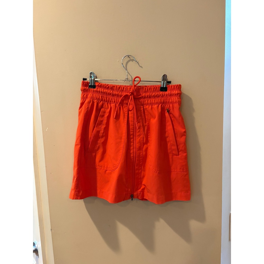 Athleta Womens Orange Zip Front Active Skort Size 0 Elastic Waist Pockets